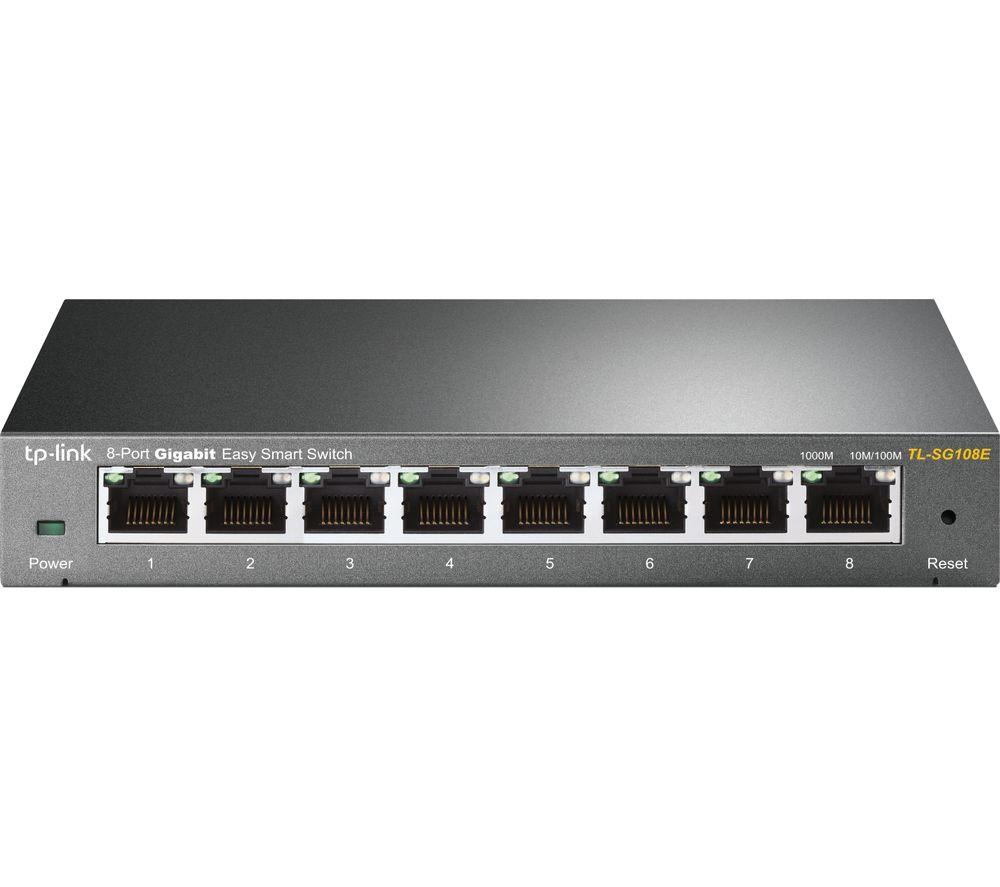 TP-LINK TL-SG108E Network Switch - 8 port  Silver/Grey