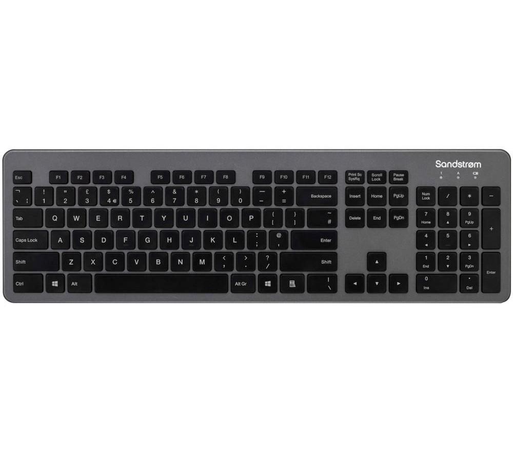 SANDSTROM SFSWKBG17 Wireless Keyboard  Silver/Grey