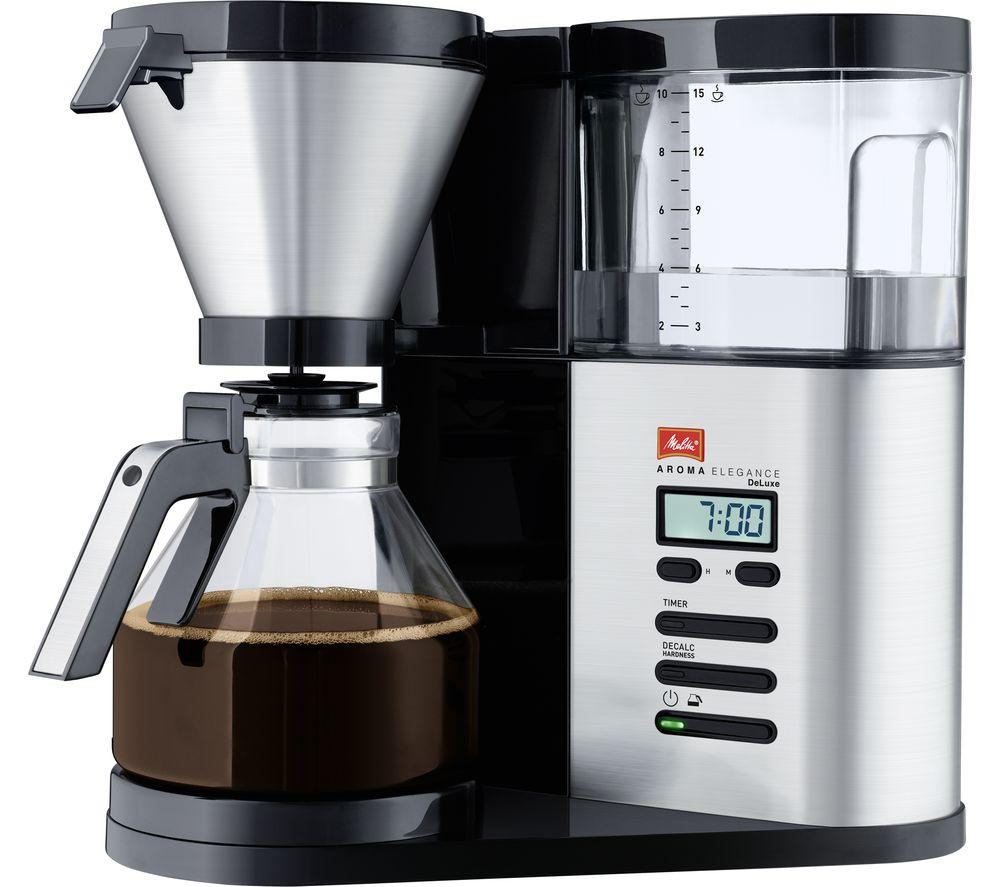 Melitta AromaElegance Deluxe Filter Coffee Machine Black & Stainless Steel  Stainless Steel