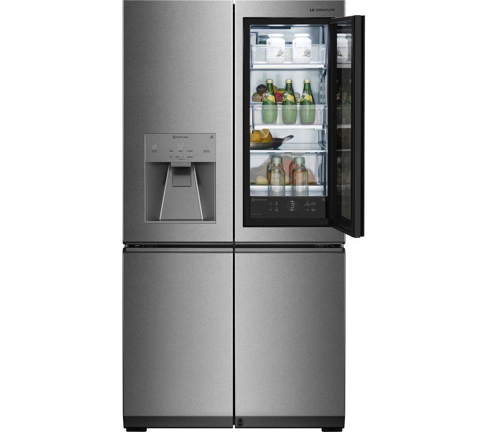 LG SIGNATURE Instaview LSR100 Smart 60/40 Fridge Freezer - Stainless Steel