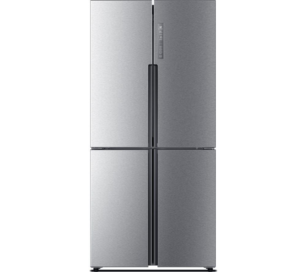HAIER Cube Series HTF-456DM6 60/40 Fridge Freezer - Stainless Steel