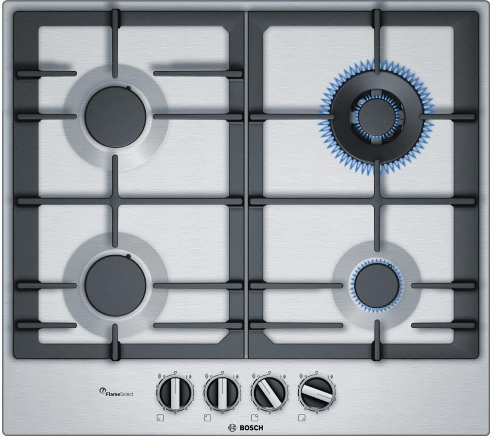 BOSCH Serie 6 PCH6A5B90 Gas Hob - Stainless Steel