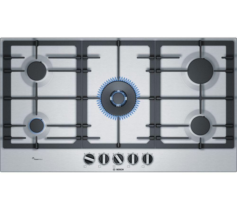 BOSCH Serie 6 PCR9A5B90 Gas Hob - Stainless Steel