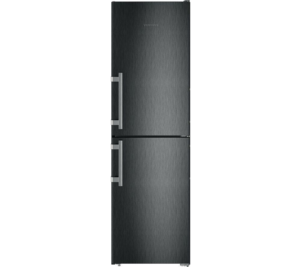 LIEBHERR CNbs3915 50/50 Fridge Freezer - Black Steel