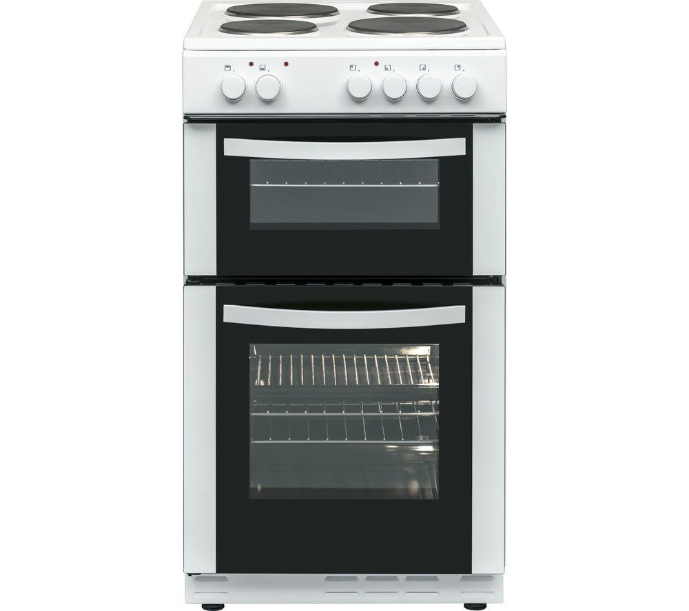 ESSENTIALS CFTE50W17 50 cm Electric Solid Plate Cooker - White