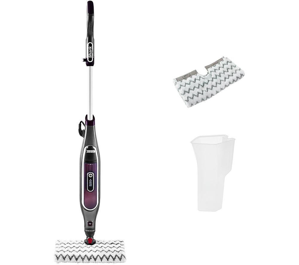 SHARK S6003UK Smartronic Deluxe Klik N' Flip Steam Mop - Bordeaux