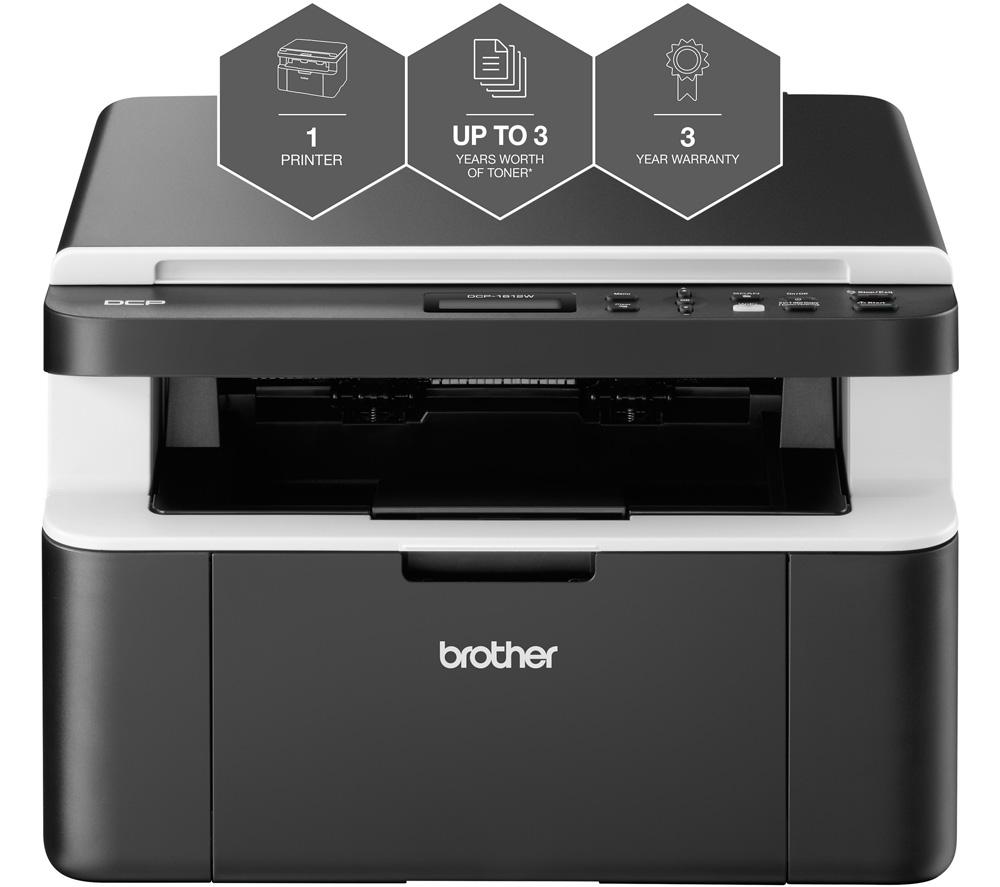 BROTHER DCP-1612W All In Box Monochrome All-in-One Wireless Laser Printer Bundle  Black