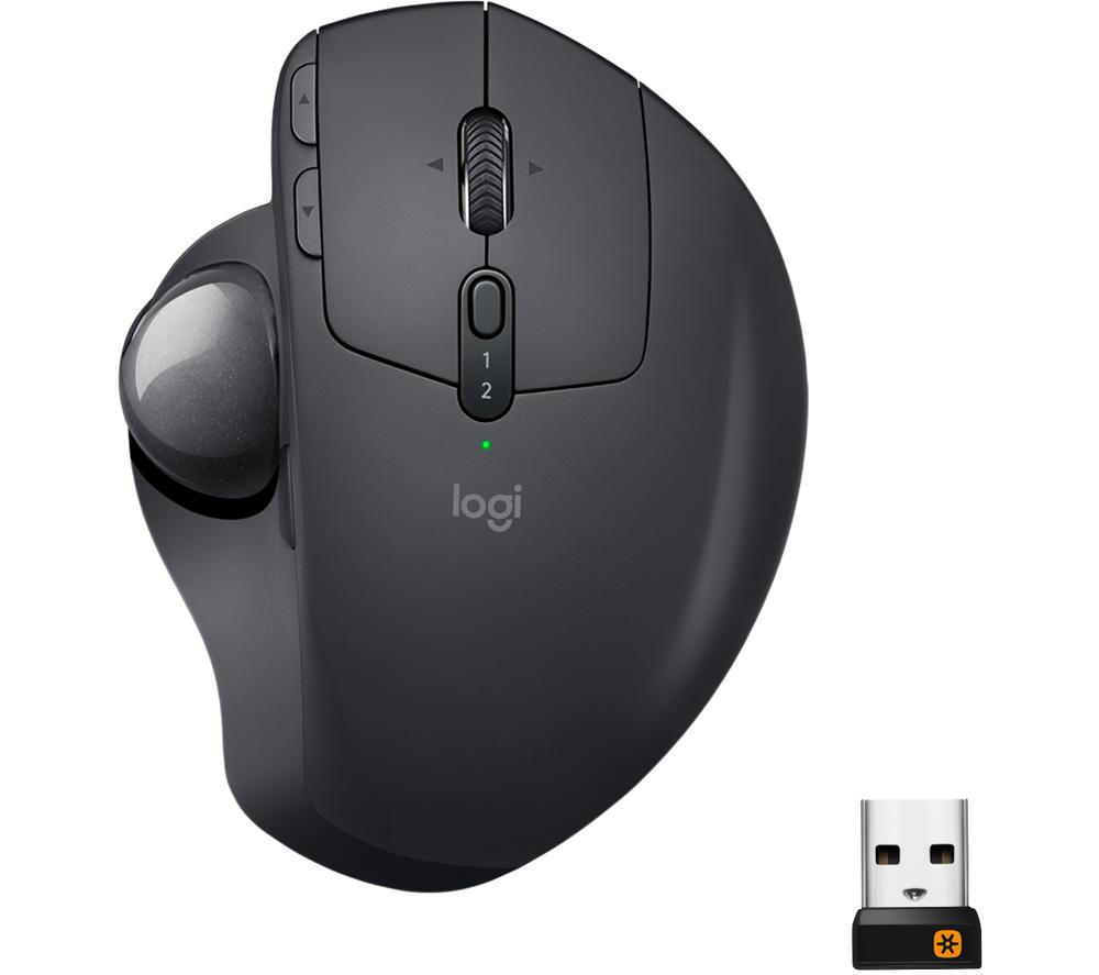 LOGITECH MX ERGO Wireless Darkfield Trackball  Black