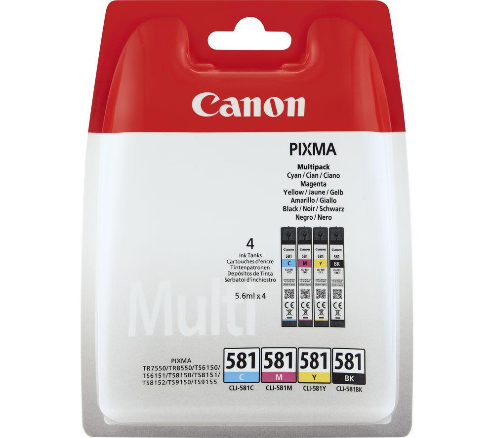CANON CLI-581 Cyan  Magenta  Yellow & Black Ink Cartridges - Multipack