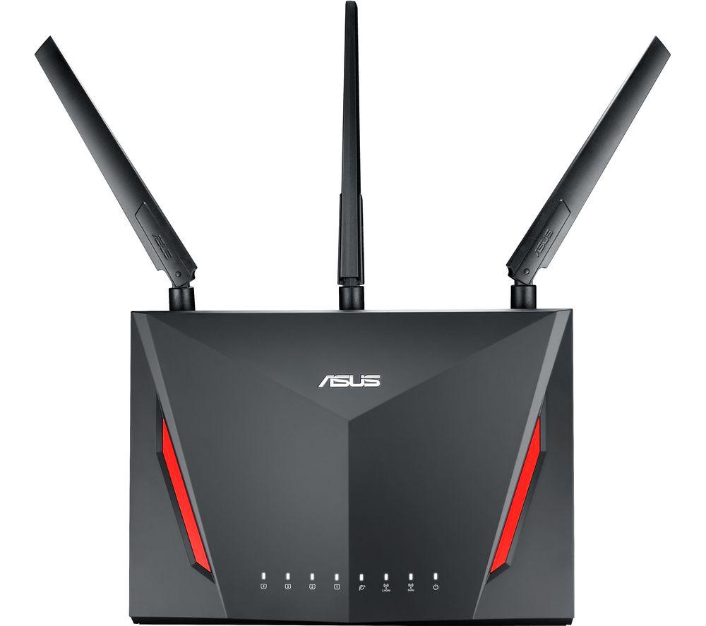 ASUS RT-AC86U WiFi Cable & Fibre Router - AC 2900  Dual-band  Black