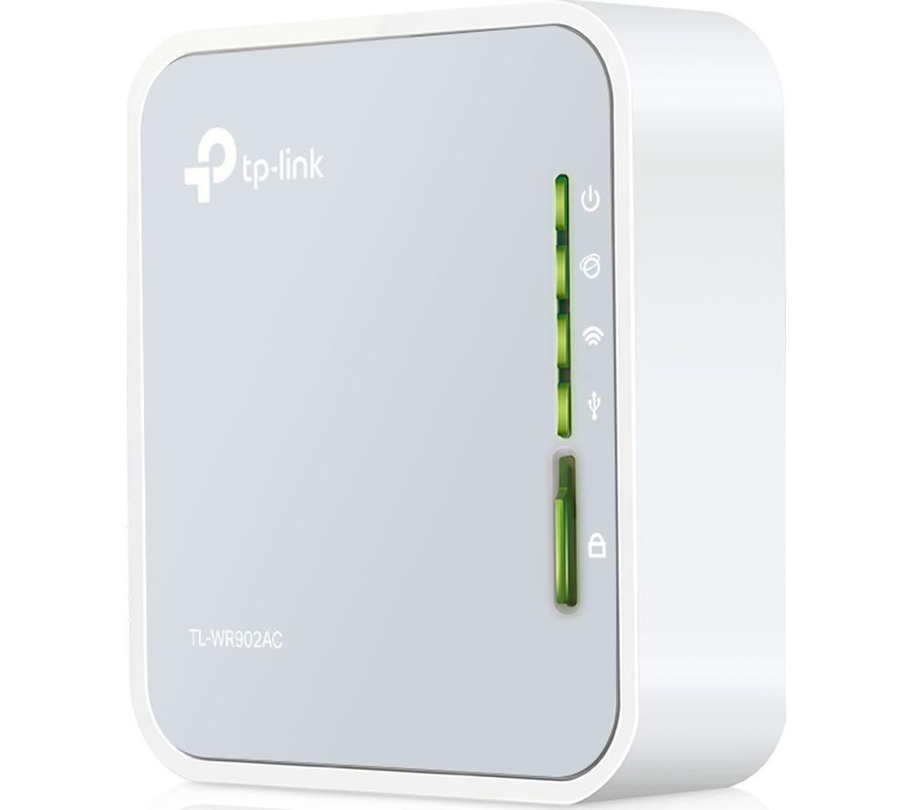TP-LINK TL-WR902AC WiFi Cable & Fibre Router - AC 750  Dual-band  White Silver/Grey