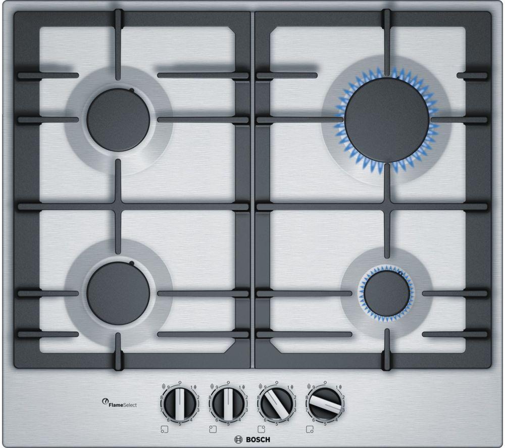 BOSCH Serie 6 PCP6A5B90 Gas Hob - Stainless Steel