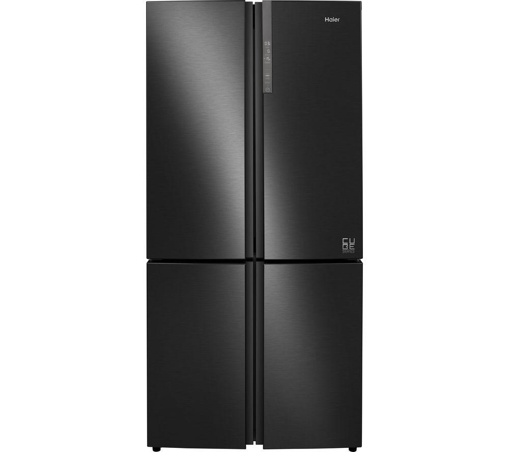 HAIER Cube Series HTF-610DSN7 70/30 Fridge Freezer - Black Stainless Steel  Stainless Steel