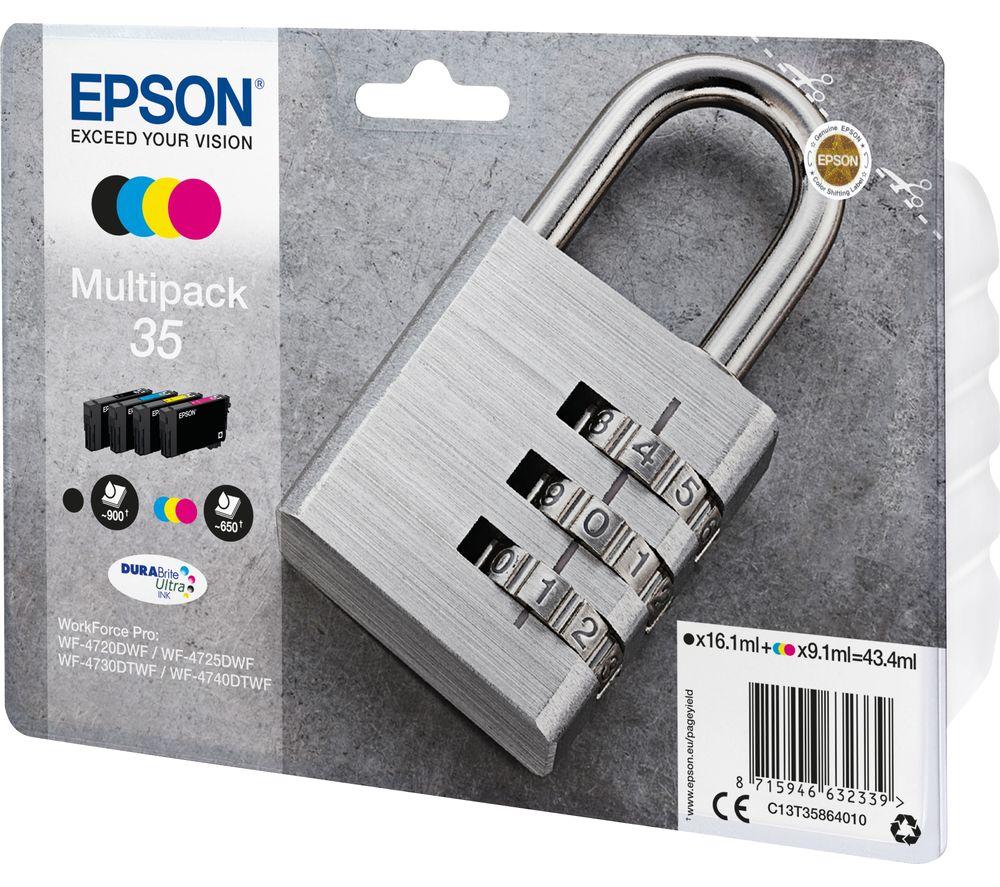 Epson 35 Padlock Black  Cyan  Magenta & Yellow Ink Cartridges
