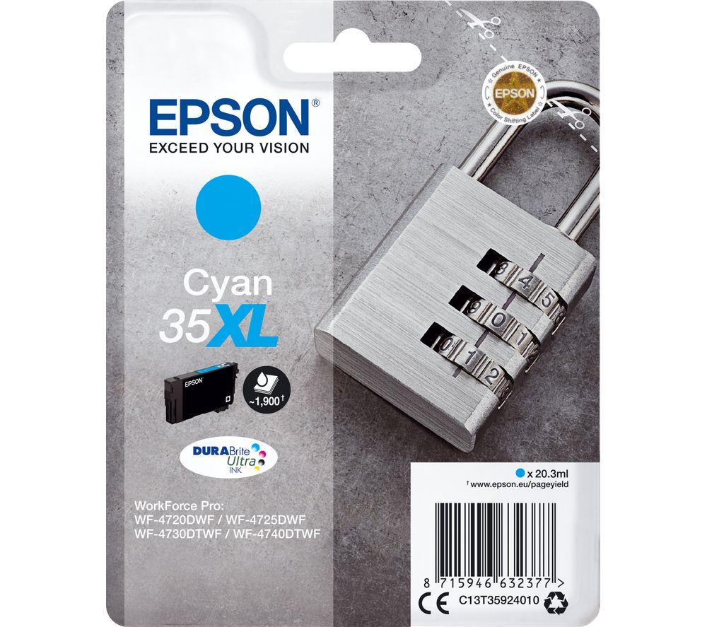 Epson 35 Padlock XL Cyan Ink Cartridge