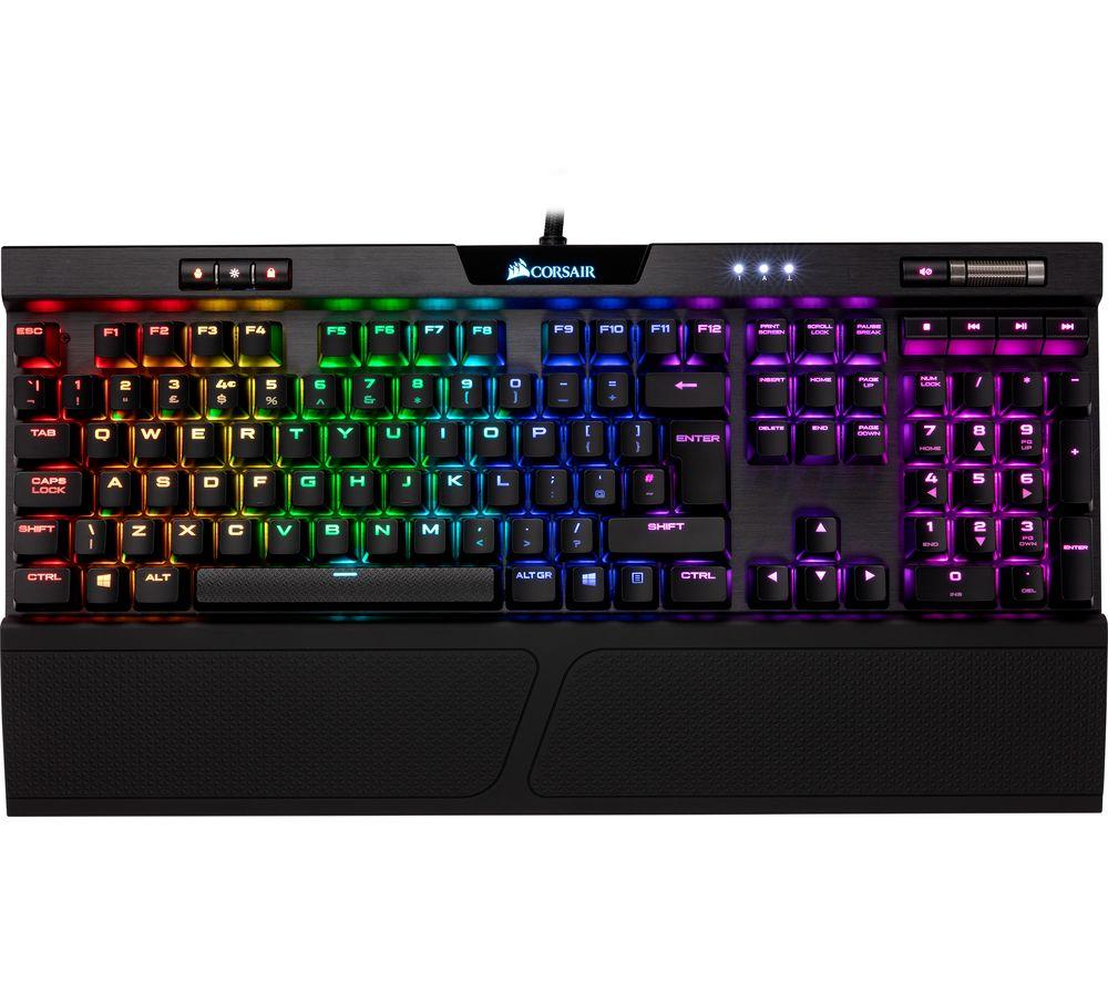CORSAIR K70 RGB MK.2 Mechanical Gaming Keyboard - Red Switches  Black