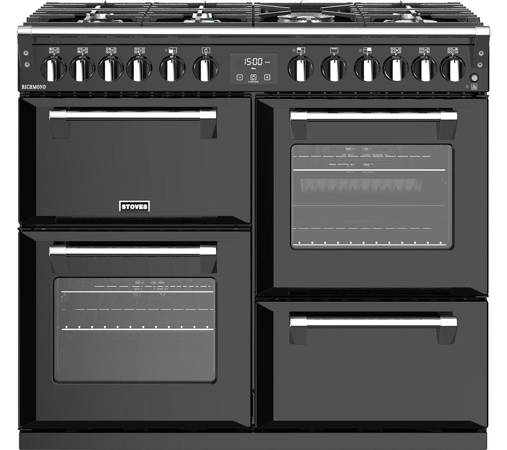 STOVES Richmond S1000DF 100 cm Dual Fuel Range Cooker - Black