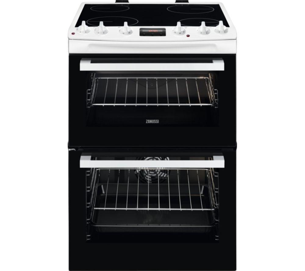ZANUSSI ZCV66250WA 60 cm Electric Cooker - Black & White