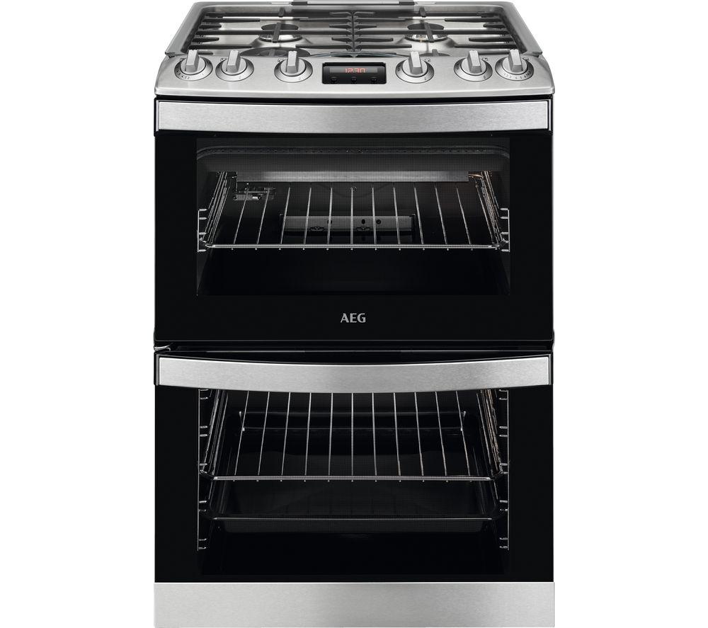 AEG CGB6130ACM 60 cm Gas Cooker Stainless Steel & Black  Stainless Steel