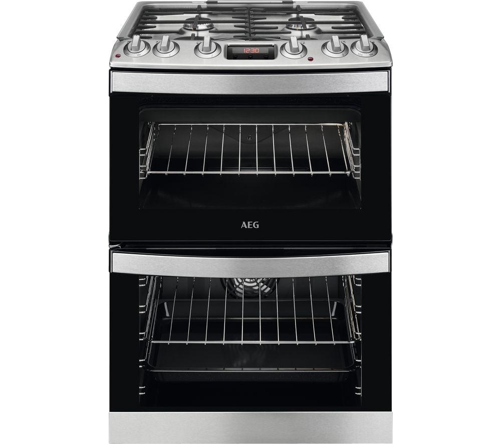 AEG CKB6540ACM 60 cm Dual Fuel Cooker Stainless Steel  Stainless Steel