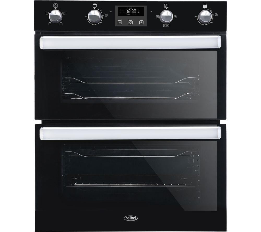 BELLING BI702FP Electric Built-under Double Oven - Black