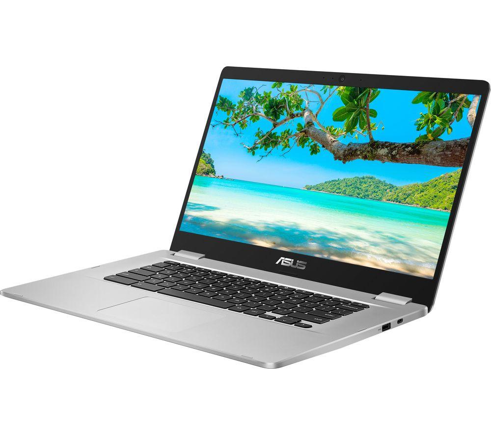 Asus C523 15.6inch Intel Celeron Chromebook 64 GB eMMC  Silver  Silver/Grey
