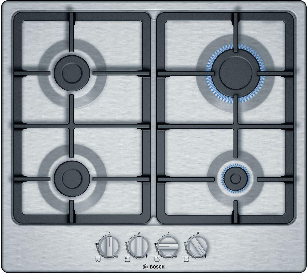 BOSCH Serie 2 PGP6B5B90 Gas Hob - Stainless Steel