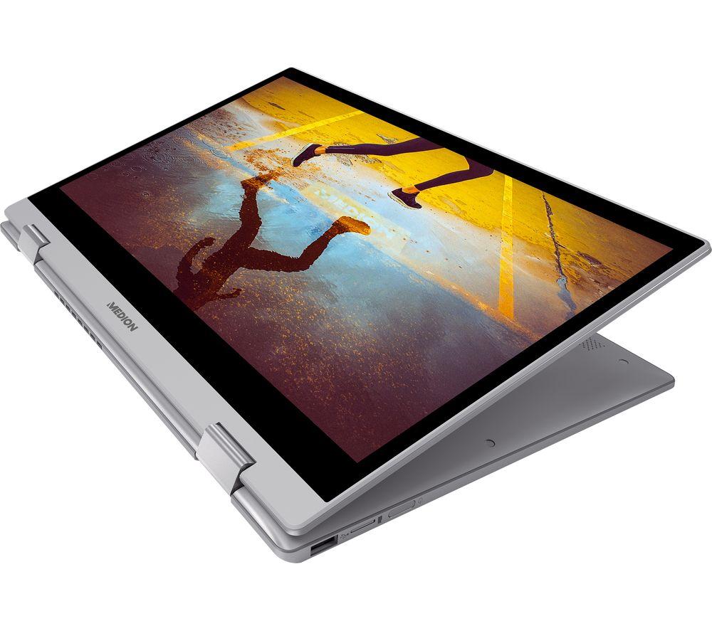 MEDION AKOYA S4403 14 IntelCore i5 2 in 1 Laptop - 512 GB SSD  Silver  Silver/Grey