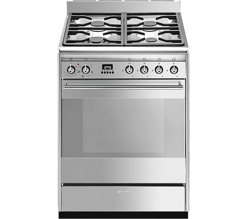 SMEG SUK61MX9 60 cm Dual Fuel Cooker - Stainless Steel