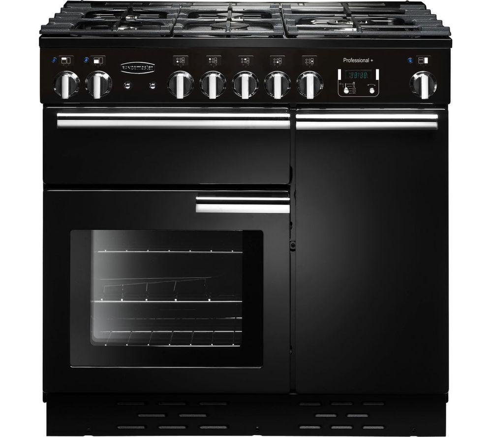 RANGEMASTER Professional 90 Dual Fuel Range Cooker - Black