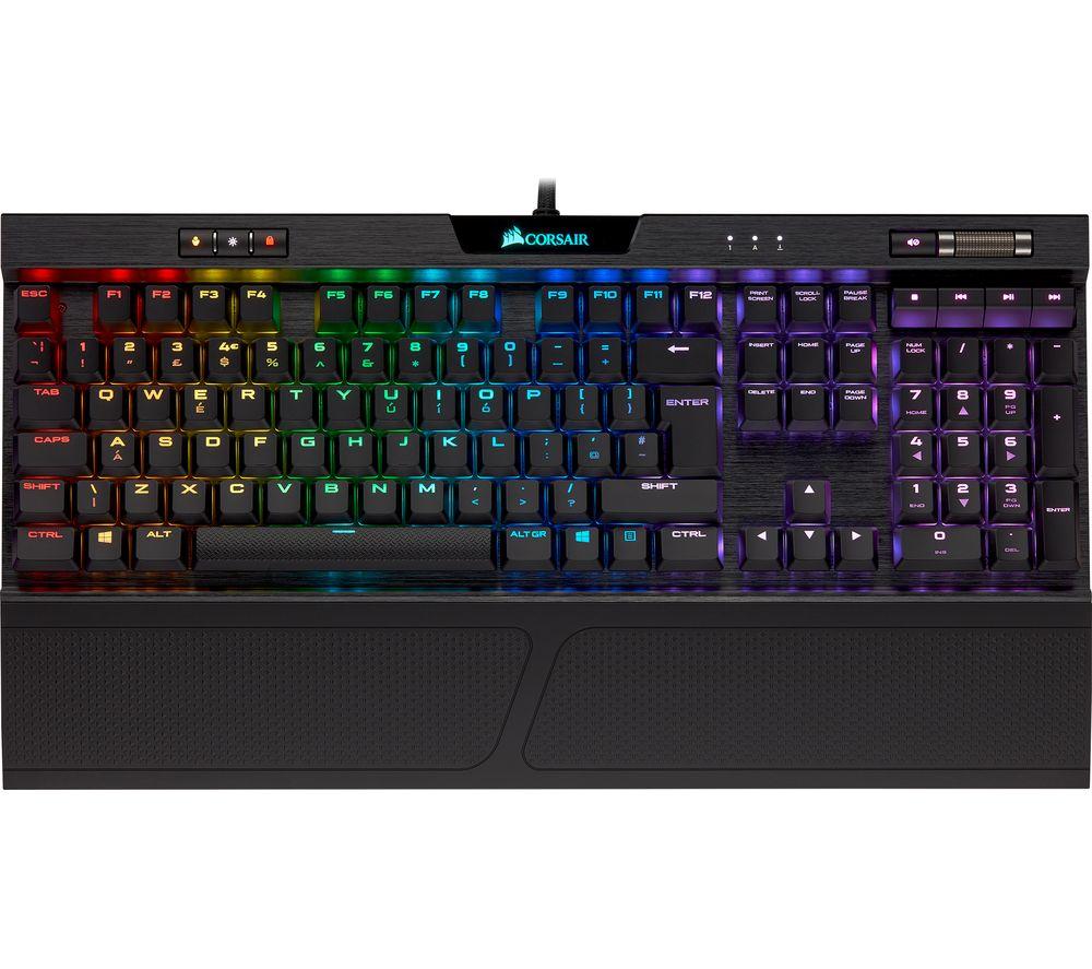 CORSAIR RAPIDFIRE K70 Low Profile RGB MK.2 Mechanical Gaming Keyboard  Black