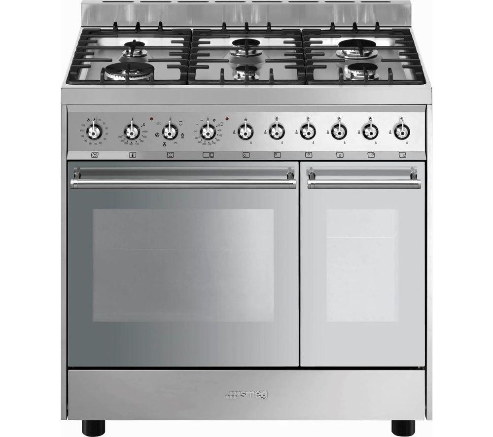 SMEG C92DX9 90 cm Dual Fuel Range Cooker - Stainless Steel