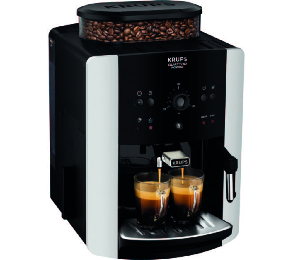 KRUPS Arabica Manual Espresso EA811840 Bean to Cup Coffee Machine - Black & Silver