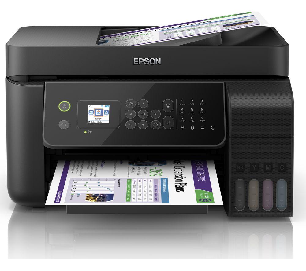 EPSON EcoTank ET-4700 All-in-One Wireless Inkjet Printer with Fax  Black