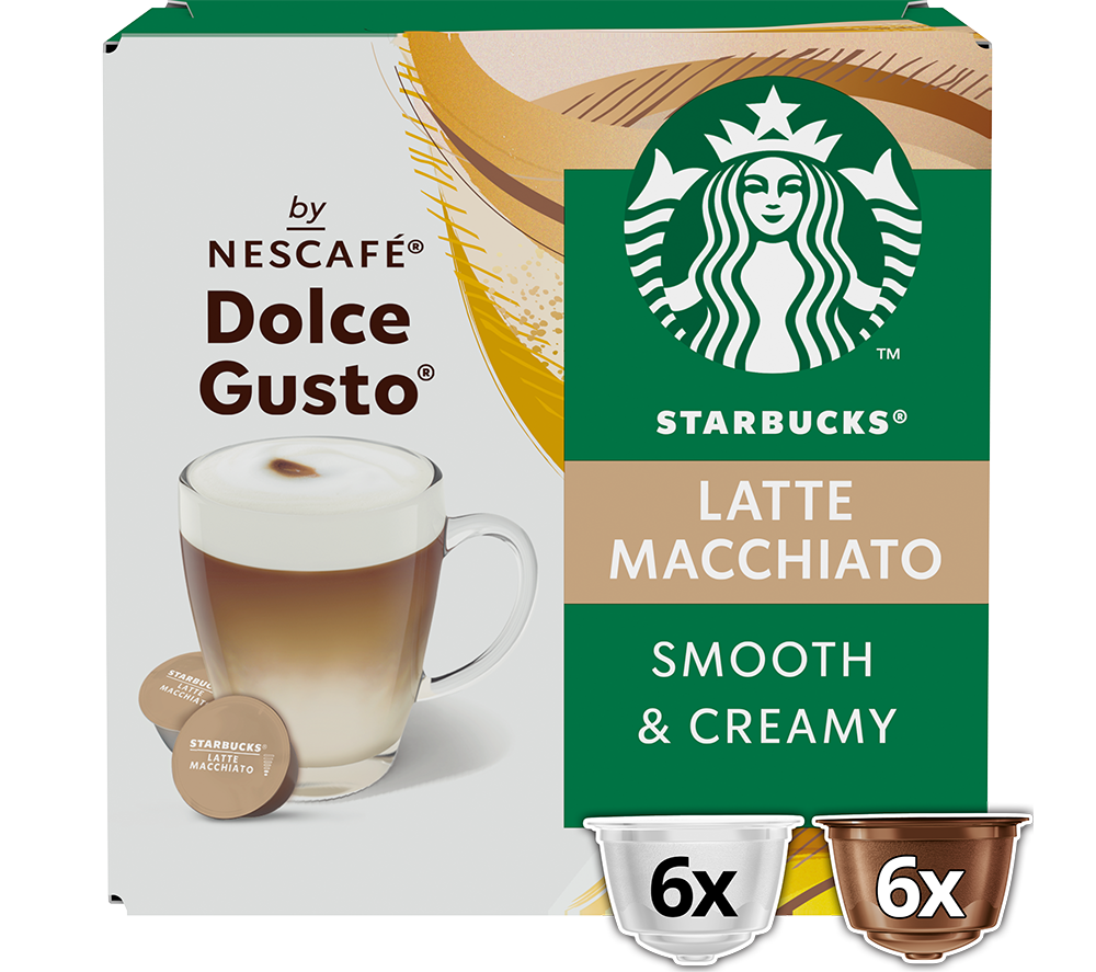 STARBUCKS Dolce Gusto Latte Macchiato Coffee Pods - Pack of 12