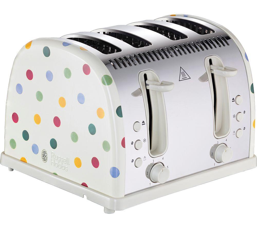RUSSELL HOBBS Emma Bridgewater Polka Dot 4-Slice Toaster - Cream