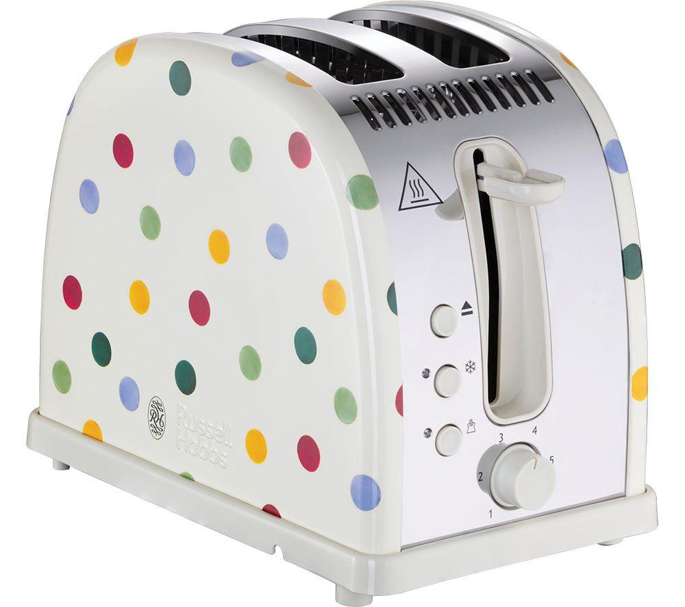 RUSSELL HOBBS Emma Bridgewater Polka Dot 2-Slice Toaster - Cream