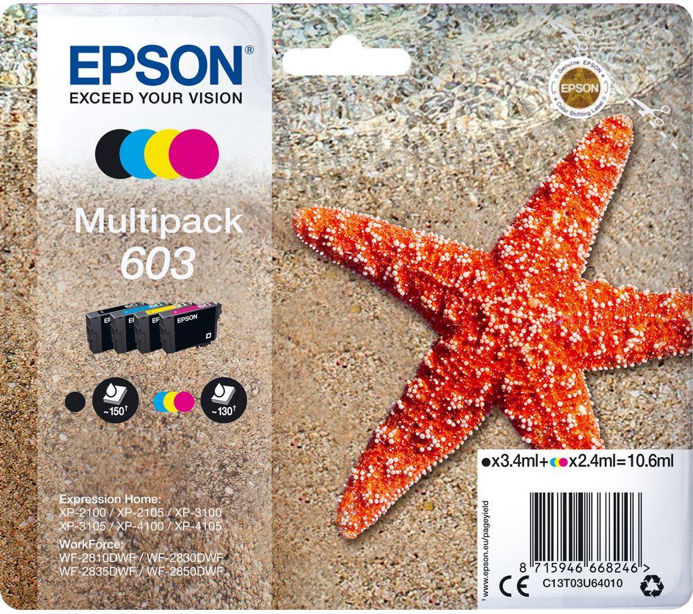 EPSON 603 Starfish Cyan  Magenta  Yellow & Black Ink Cartridges - Multipack