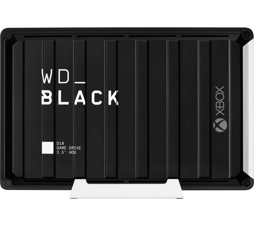 WD BLACK D10 External Game Drive for Xbox One - 12 TB  Black  Black