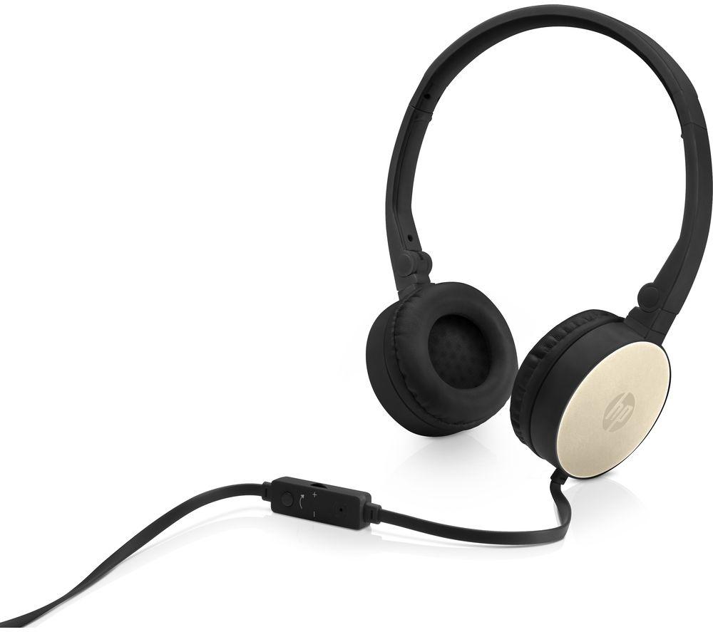 HP H2800 Stereo Headset - Black & Gold