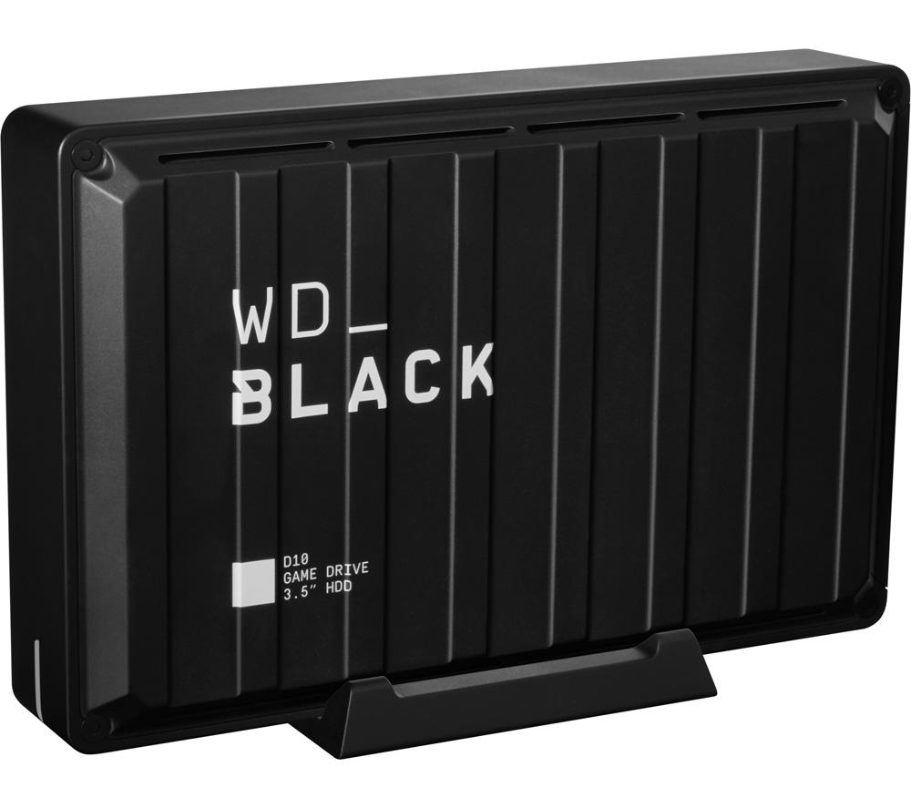 WD BLACK D10 External Game Drive - 8 TB  Black  Black