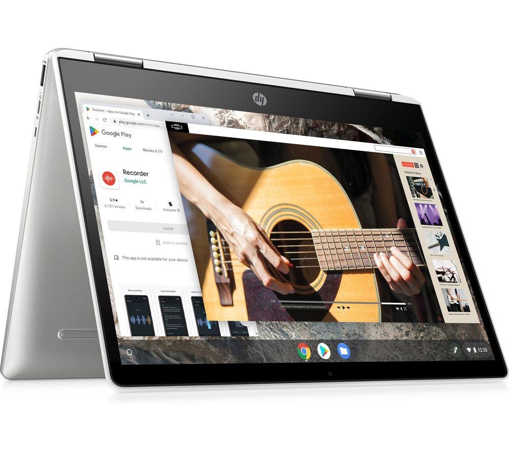 HP x360 12inch 2 in 1 Chromebook - IntelCeleron  64 GB eMMC  Silver  Silver/Grey