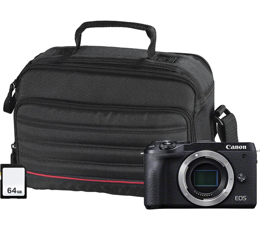 CANON EOS M6 Mark II Mirrorless Camera Body Only  64 GB SD Card & Bag Bundle