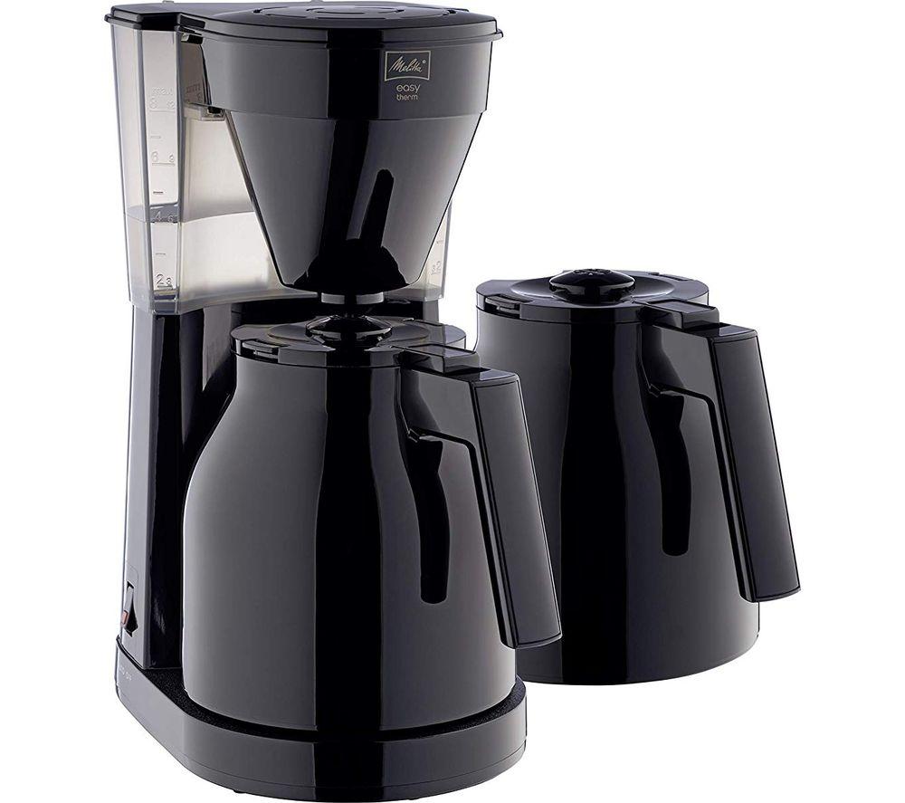 Melitta Easy Top Therm II Filter Coffee Machine with Spare Jug Black