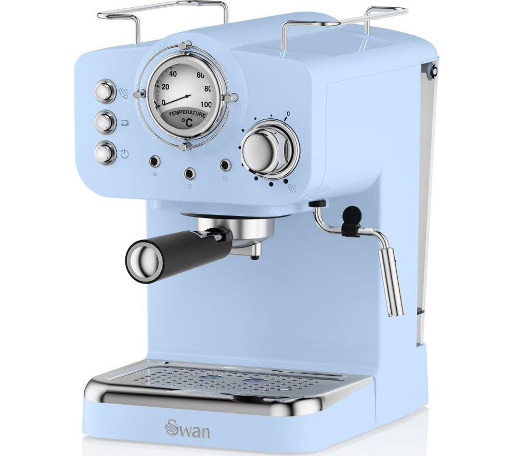 SWAN Retro Pump Espresso SK22110BLN Coffee Machine - Light Blue