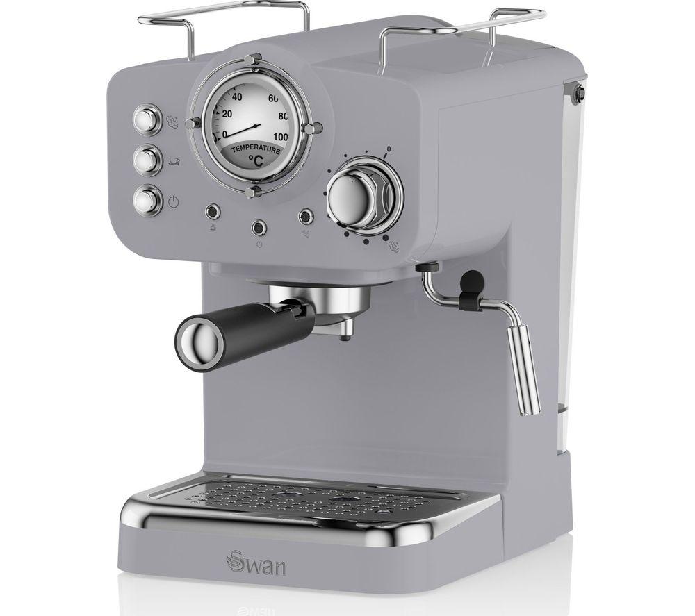 SWAN Retro Pump Espresso SK22110GRN Coffee Machine - Grey