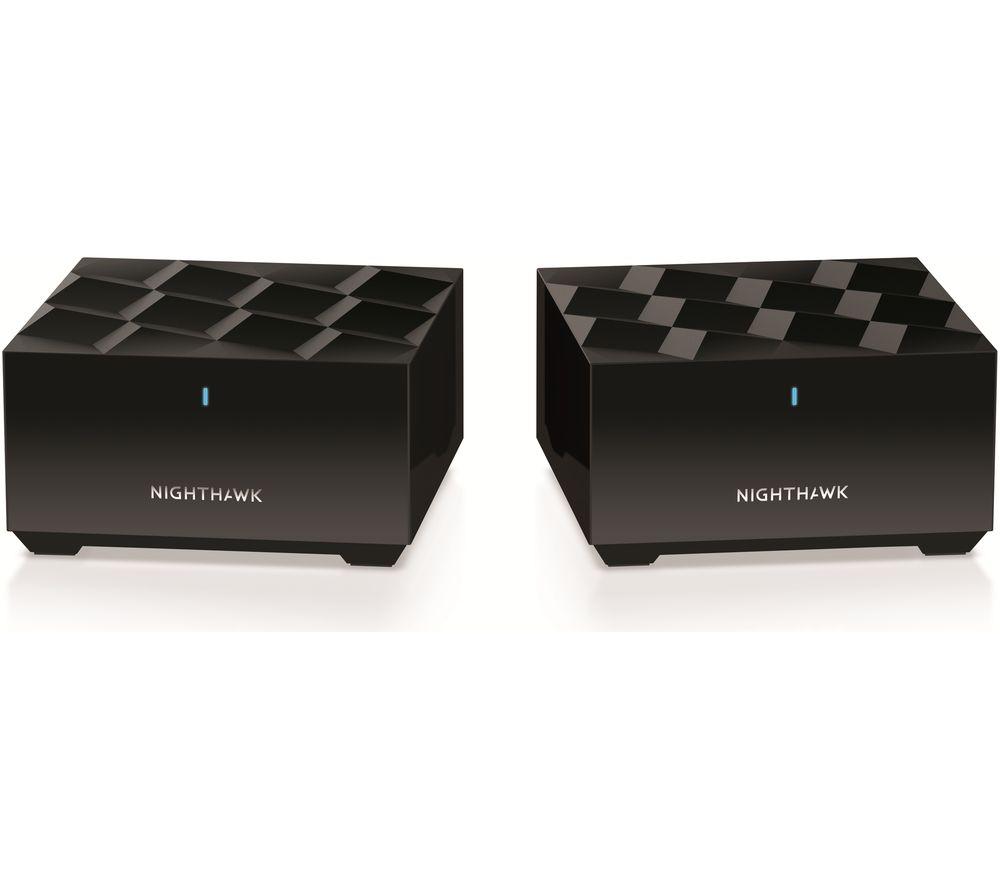 NETGEAR Nighthawk Mesh MK62 Whole Home WiFi System - Twin Pack  Black