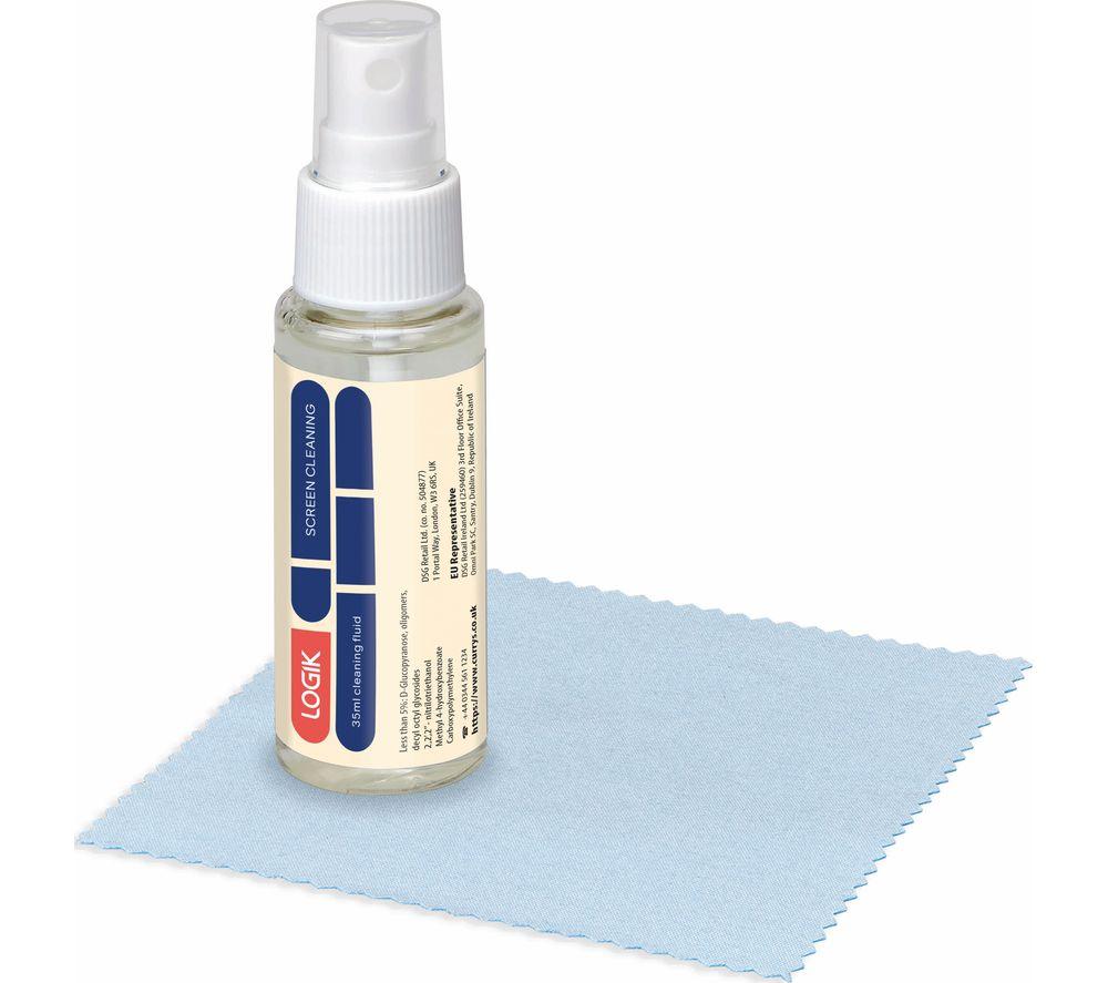 LOGIK LSC35ML20 Screen Cleaning Fluid & Cloth - 35 mm