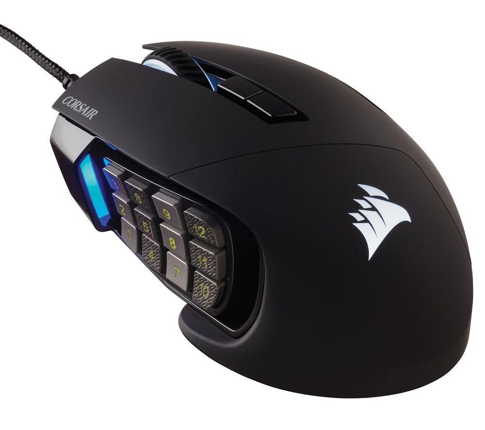 CORSAIR Scimitar RGB Elite Optical Gaming Mouse  Black