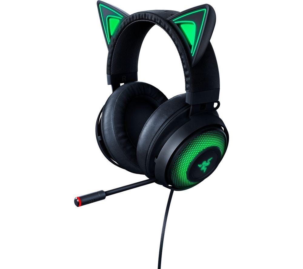 RAZER Kraken Kitty Edition 7.1 Gaming Headset - Black  Green Black
